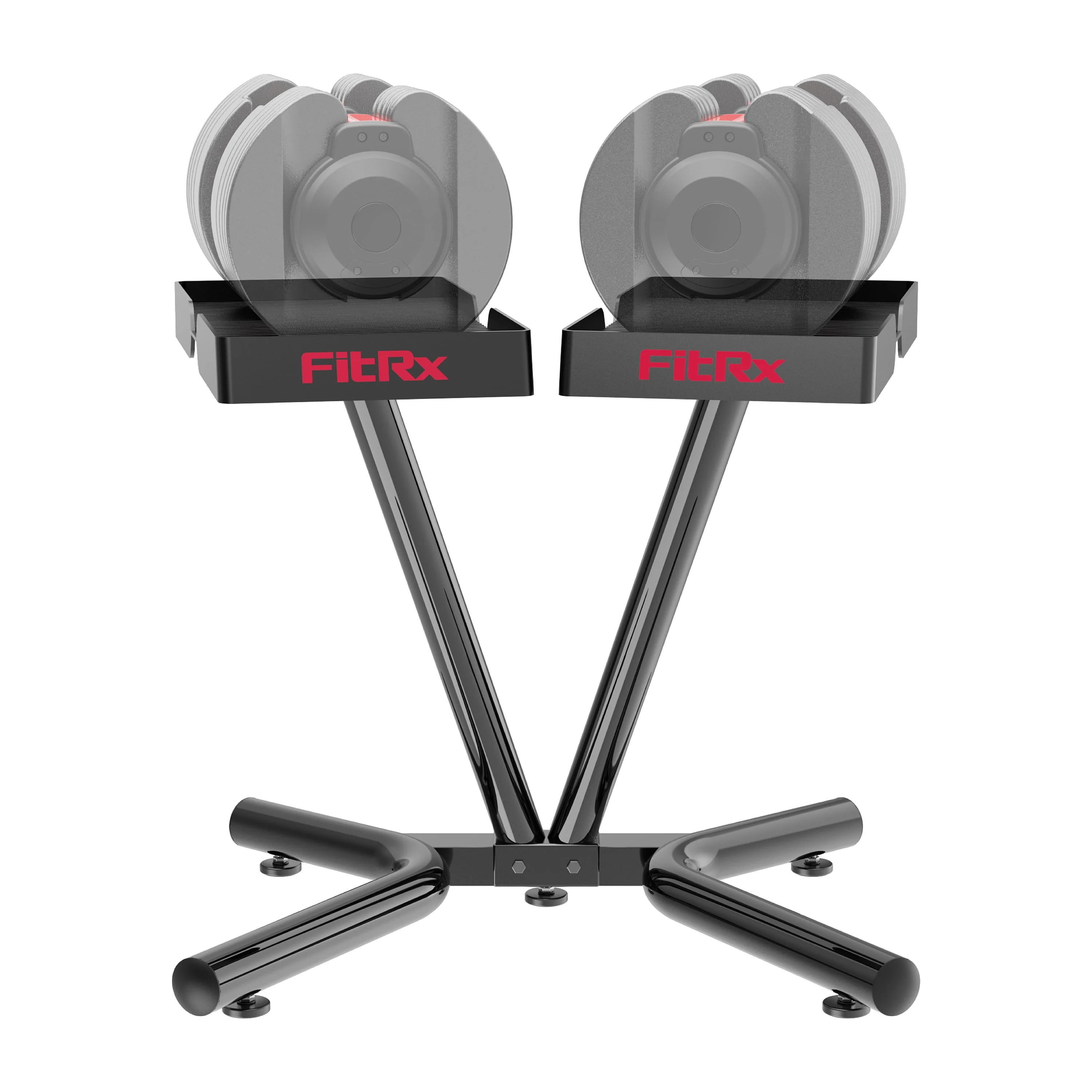 FitRx SmartBell, Quick-Select Adjustable Dumbbell, 5-52.5 lbs. Weight, Black, Single