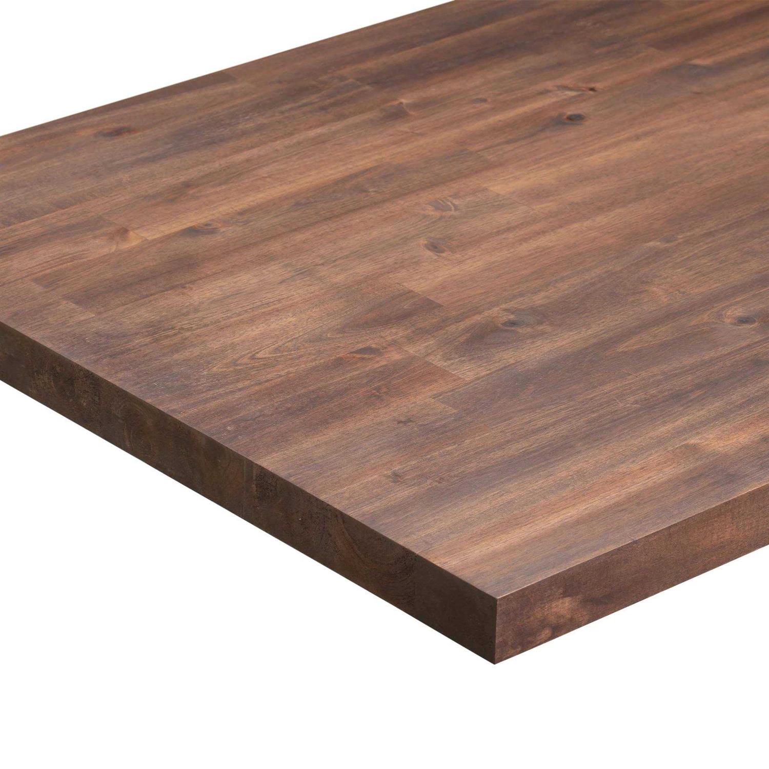 Sparrow Peak 60-in x 30-in x 1.5-in Espresso Stained Straight Acacia Butcher Block Countertop 1530FJACAESP-60 - Shop Hardware Tools Online Store
