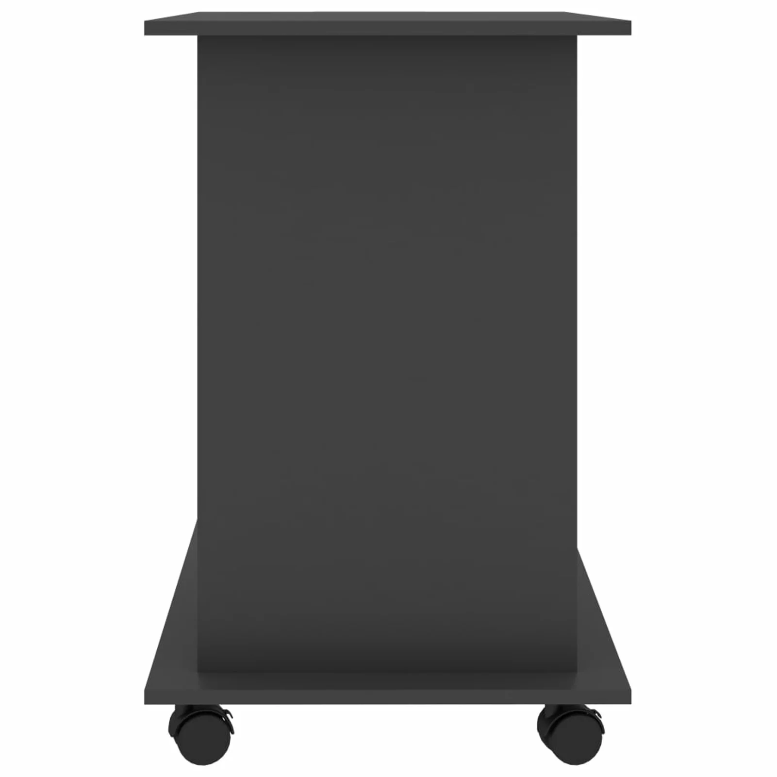 moobody Computer Desk with Keyboard Tray and CPU Tower Writing Table Engineered Wood Wheeled Workstation Gray Home Office Furniture 31.5 x 19.7 x 29.5 Inches (W x D x H)