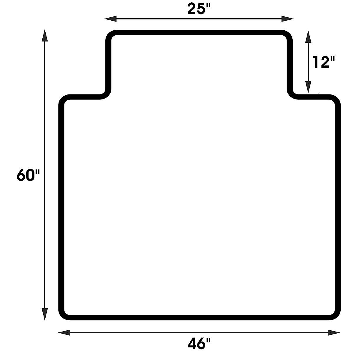 Carpet Chair Mat with Lip - 46 x 60