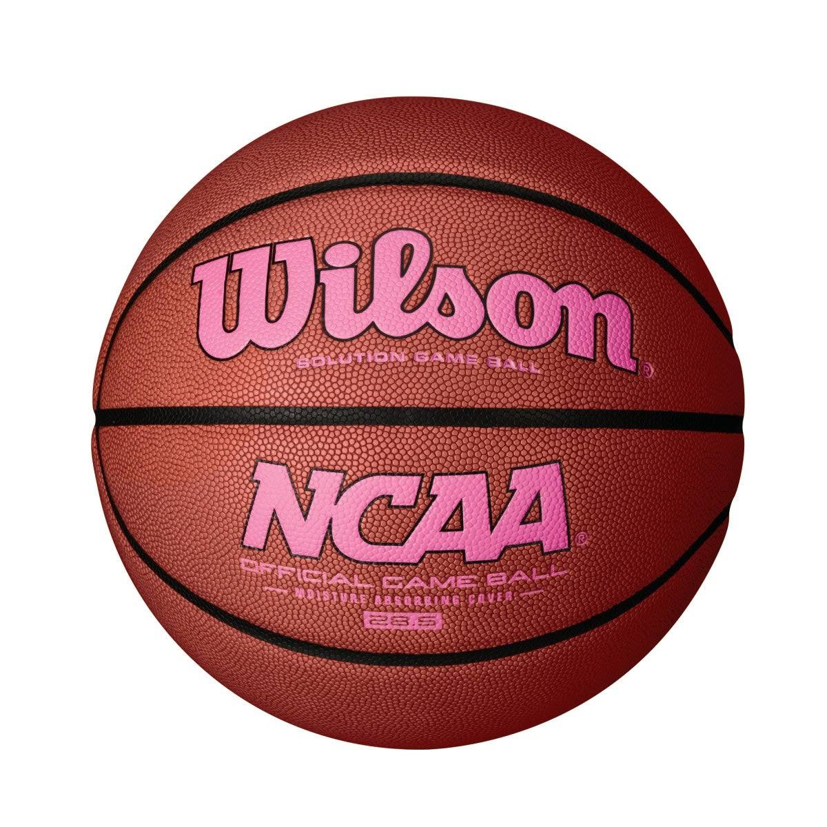 Wilson NCAA Intermediate Size Game Basketball Pink Logo