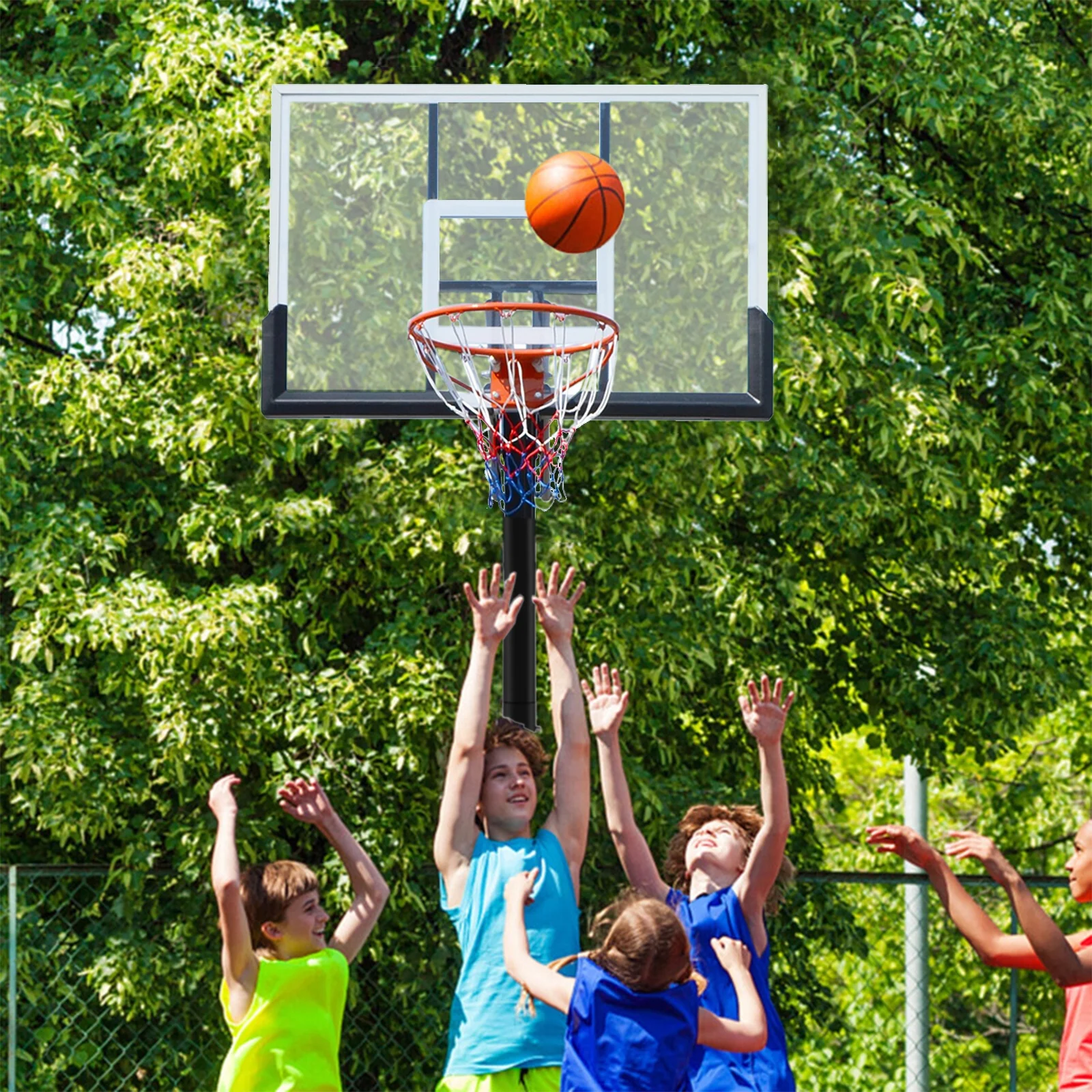 Inolait 54 In. Impact Adjustable Portable Basketball Hoop System