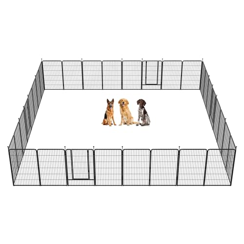 FXW Instant Dog Playpen, Portable Pet Fence for Outdoor, RV Trips, and Camping, 40inch, 16 Panels for Medium and Large Dogs│Patented