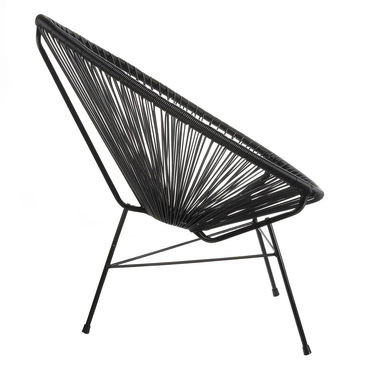 Handmade Acapulco Basket Lounge Chair, Set of 2 - Fuchsia