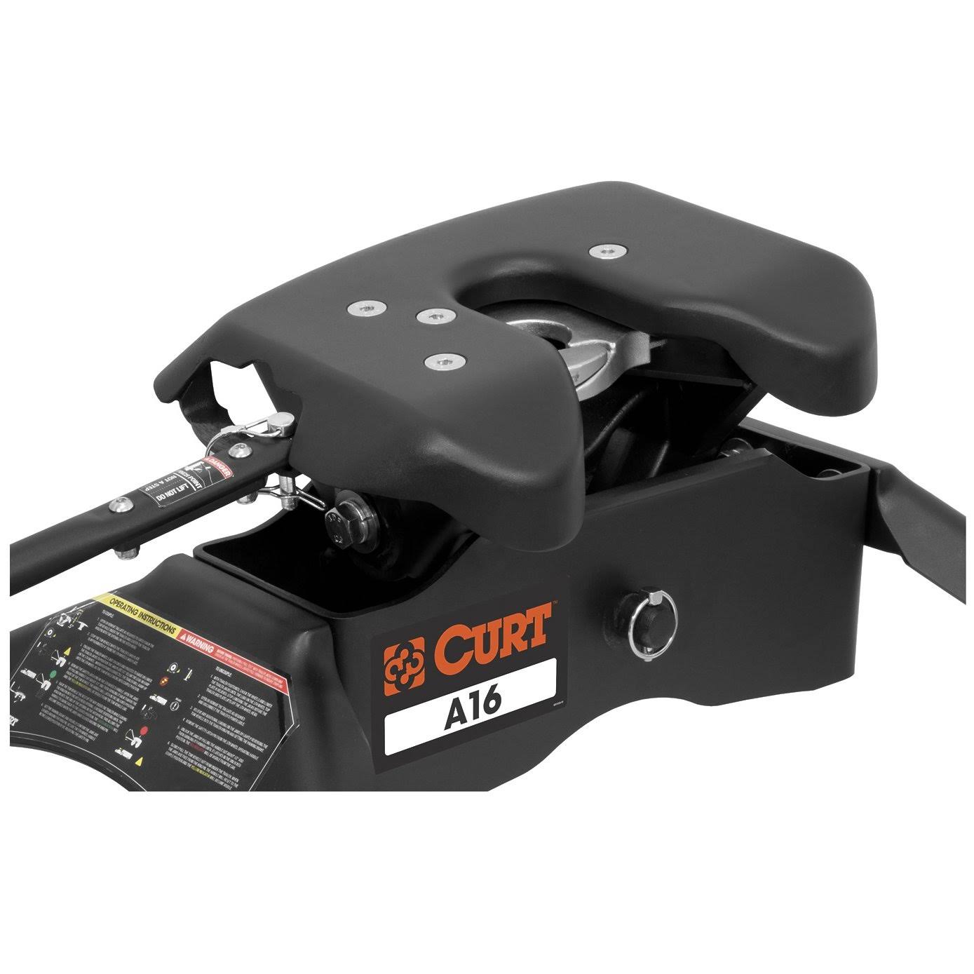 Curt 16621 A16 5th Wheel Hitch with Roller u0026 Rails