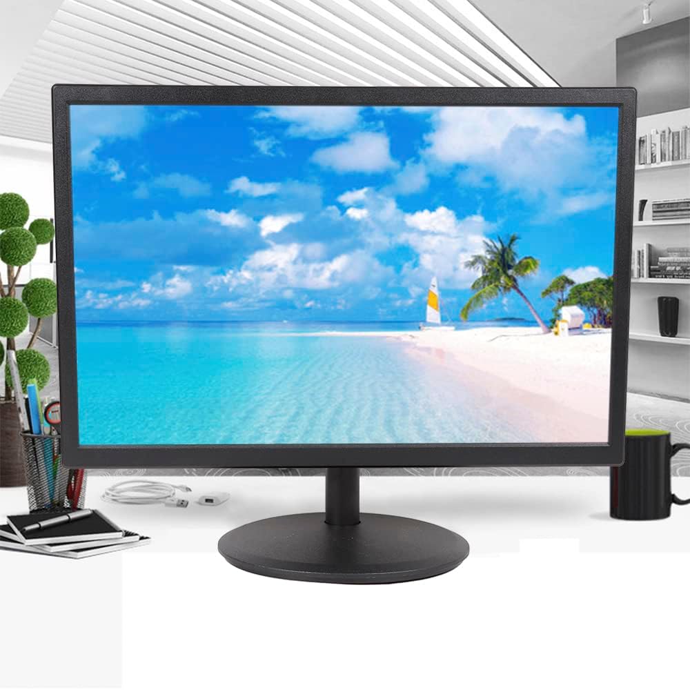 PC Monitor Desktop Monitor, 19" 5ms LED Monitor Desktop Computer PC LED Monitor 1440 x 900 60Hz with Stand