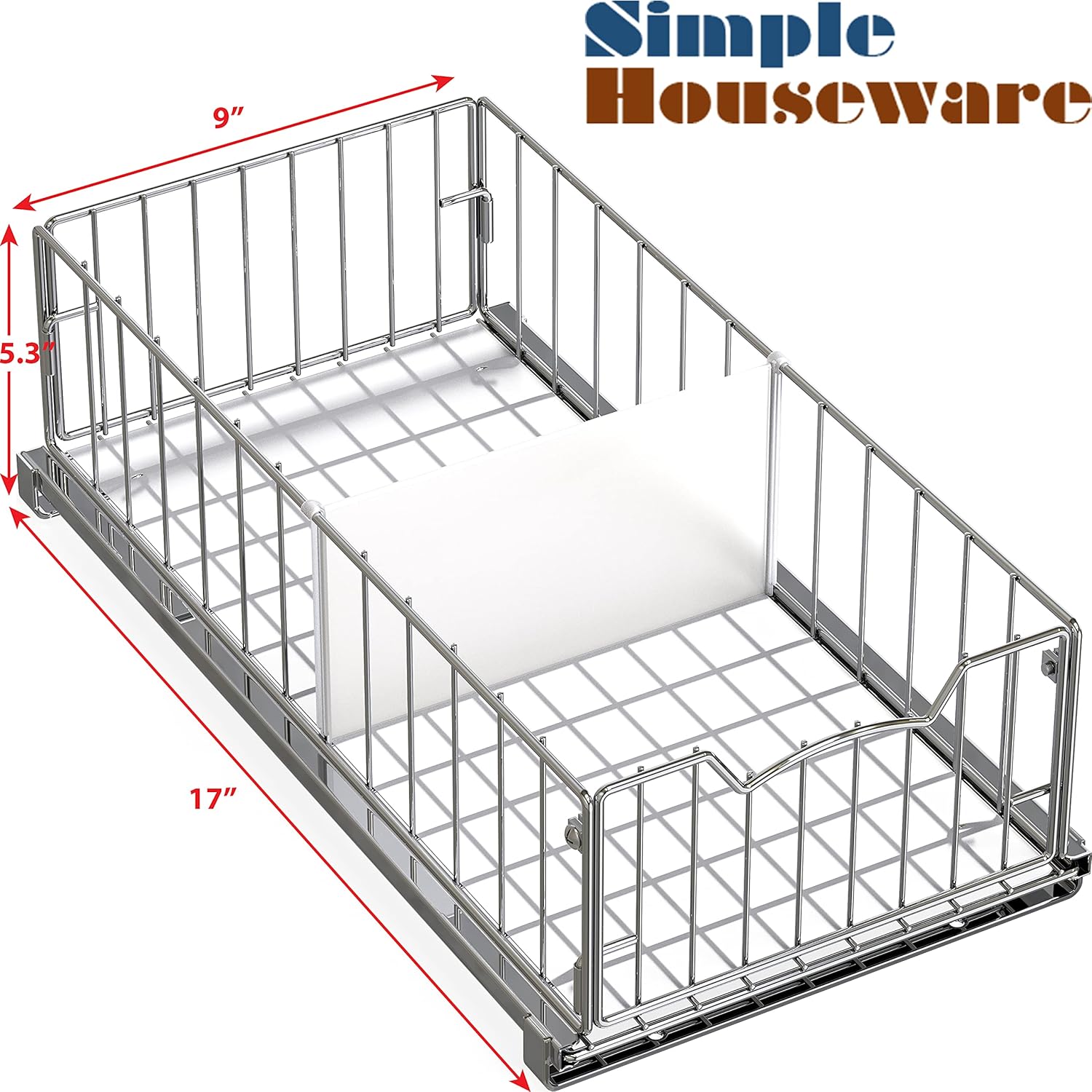SimpleHouseware Pull Out Cabinet Sliding Basket