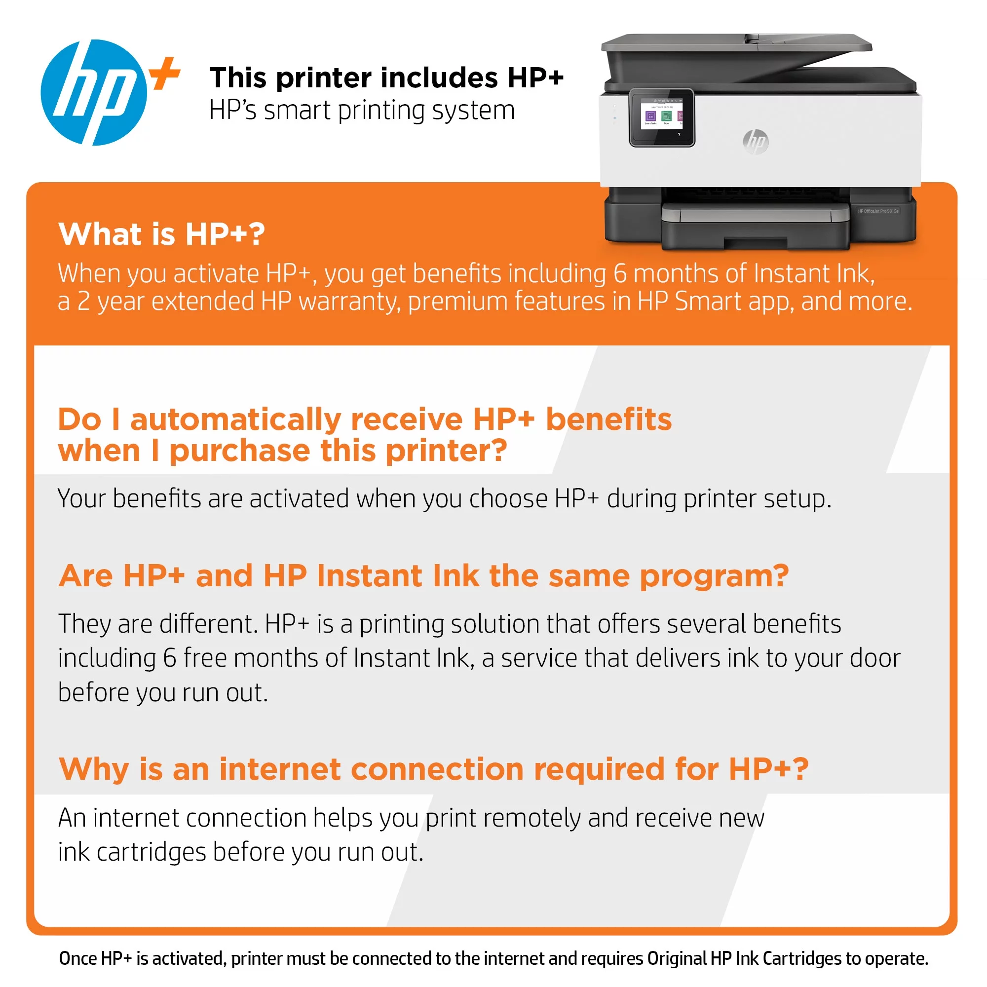 HP OfficeJet 9025e All-in-One Wireless Color Inkjet Printer - 6 months free Instant Ink with HP+