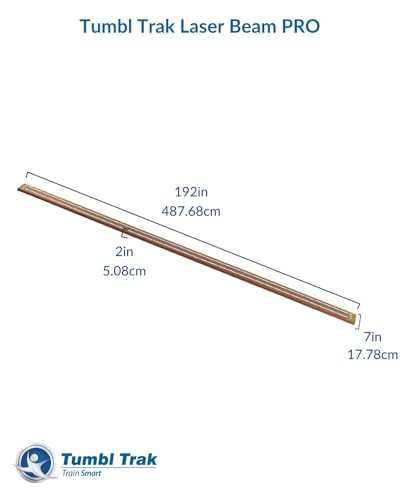 Tumbl Trak 8 Ft Laser Balance Beam with Solid Wood Core Gymnastics Low Balance Training Beam