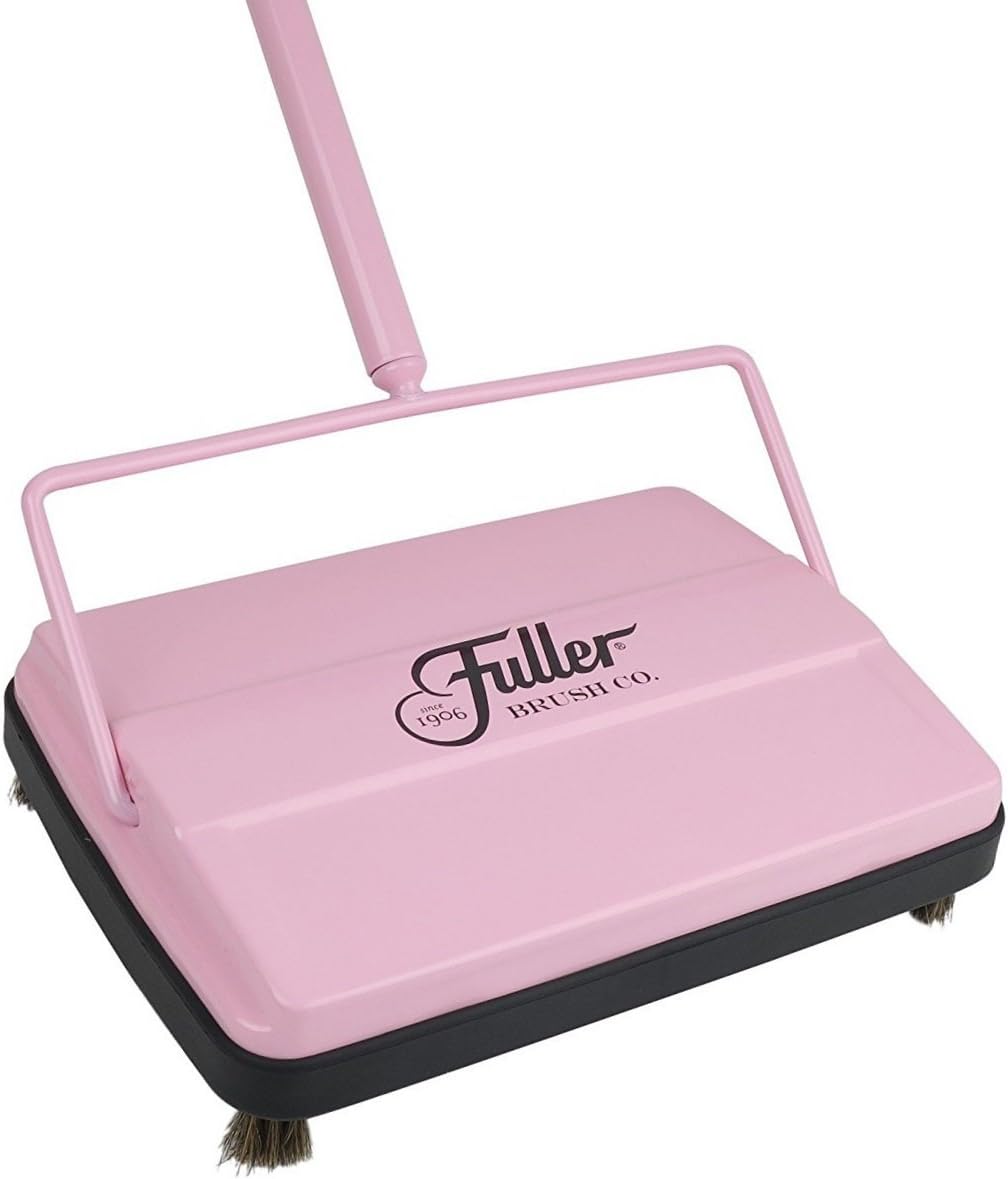 Fuller Brush 17052 Electrostatic Carpet & Floor Sweeper - 9 Cleaning Path - Lightweight - Ideal for Crumby Messes - Works On Carpets & Hard Floor Surfaces Red