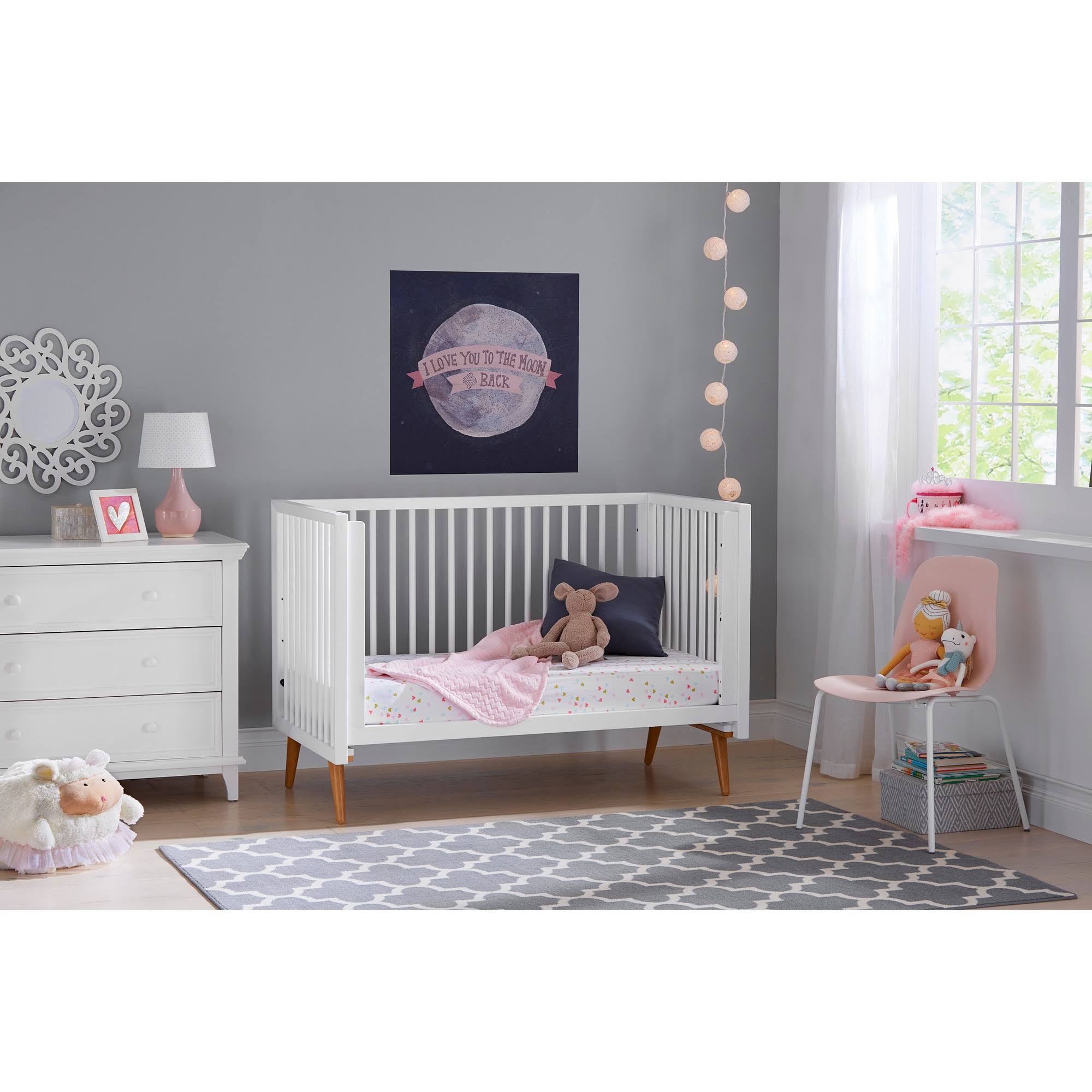 Kolcraft Roscoe 3-in-1 Convertible Crib - White