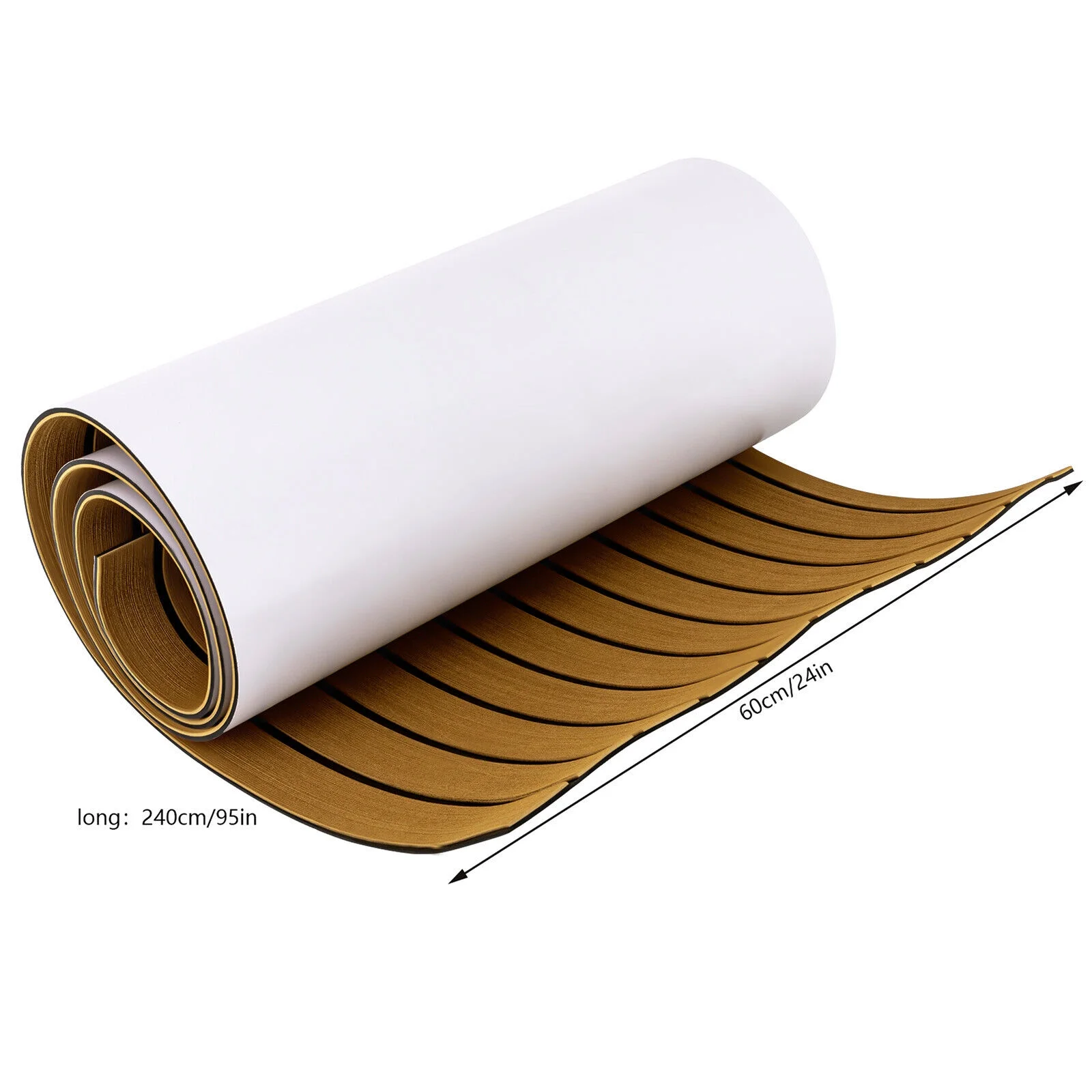 Boat Decking EVA Teak Decking Sheet, Faux Teak Decking Mat for Boat Yacht Marine Brown
