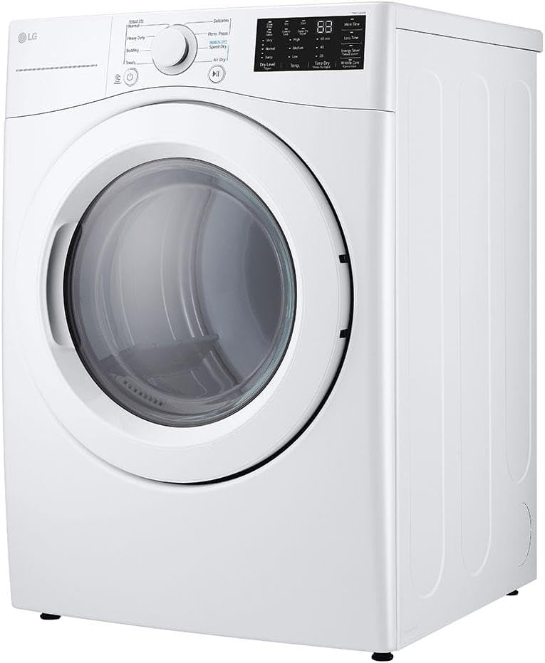 LG DLE3470W 7.4 Cu. Ft. White Ultra Large Capacity Front Load Dryer