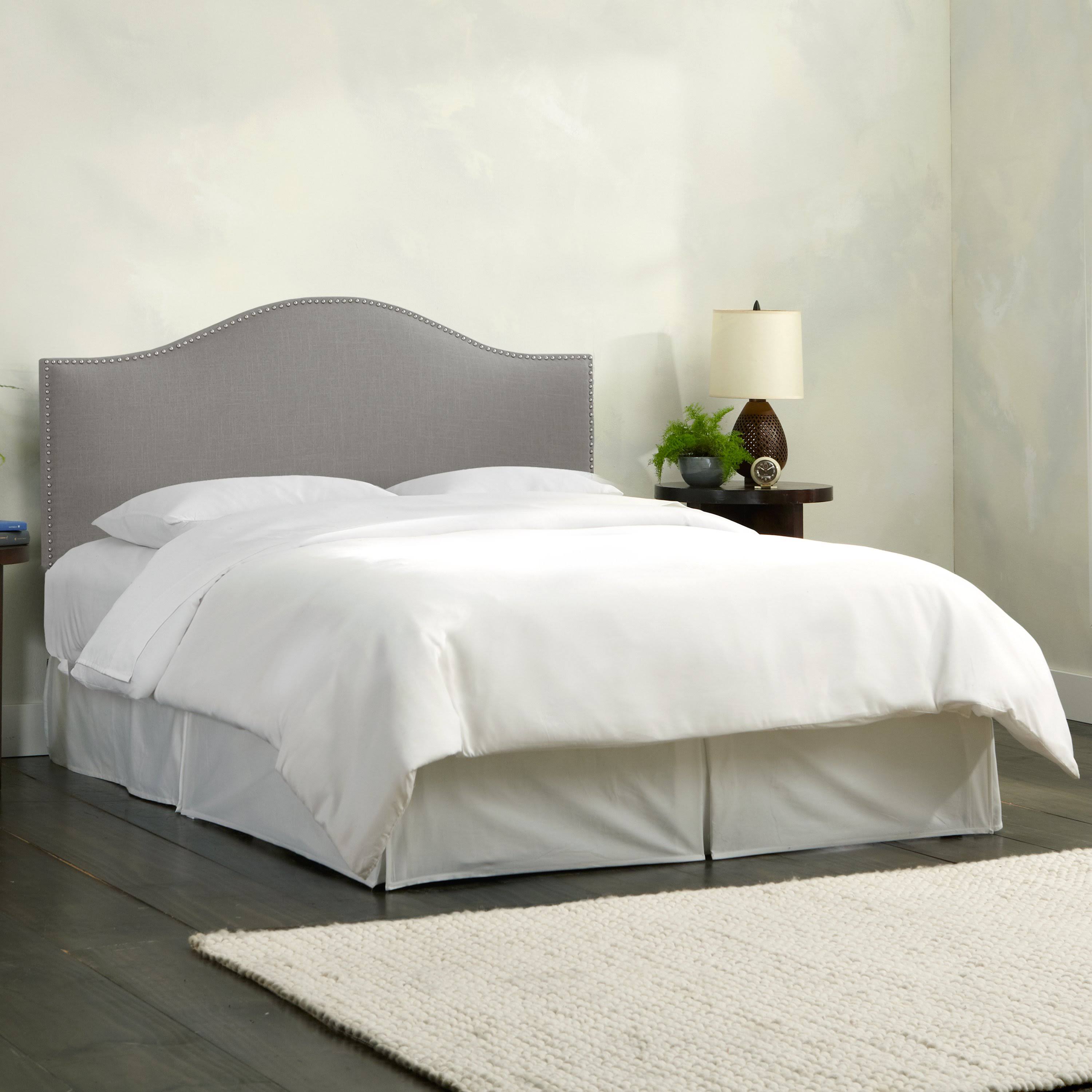 Skyline Furniture Nail Button Headboard - California King - Gray/Grey