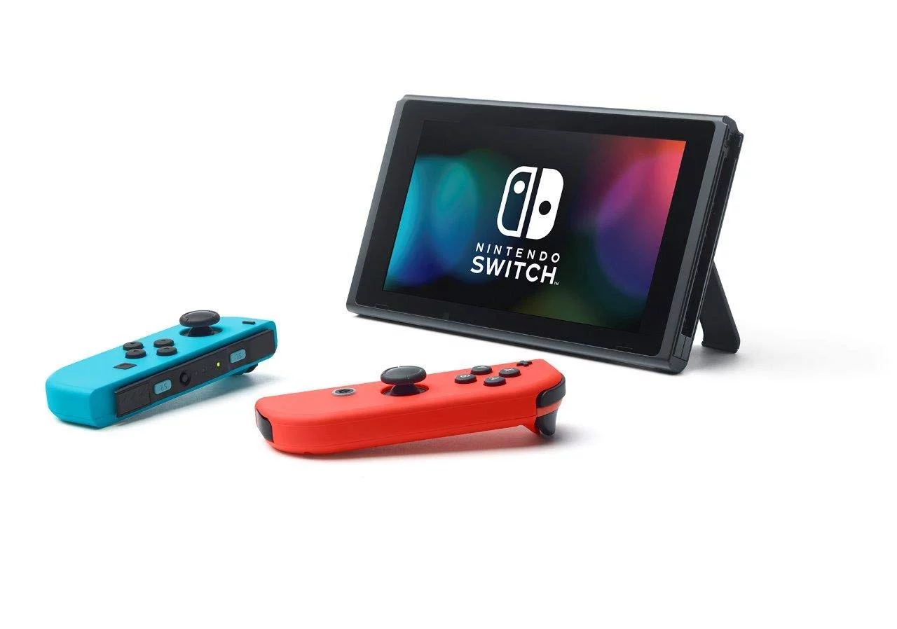 Newest Nintendo Switch 32GB Console with Neon Blue and Neon Red Joy-Con, 6.2" Touchscreen 1280x720 LCD Display, 802.11AC WiFi, Bluetooth 4.1 + Marxsol 12-in-1 Accessories Holiday Bundle