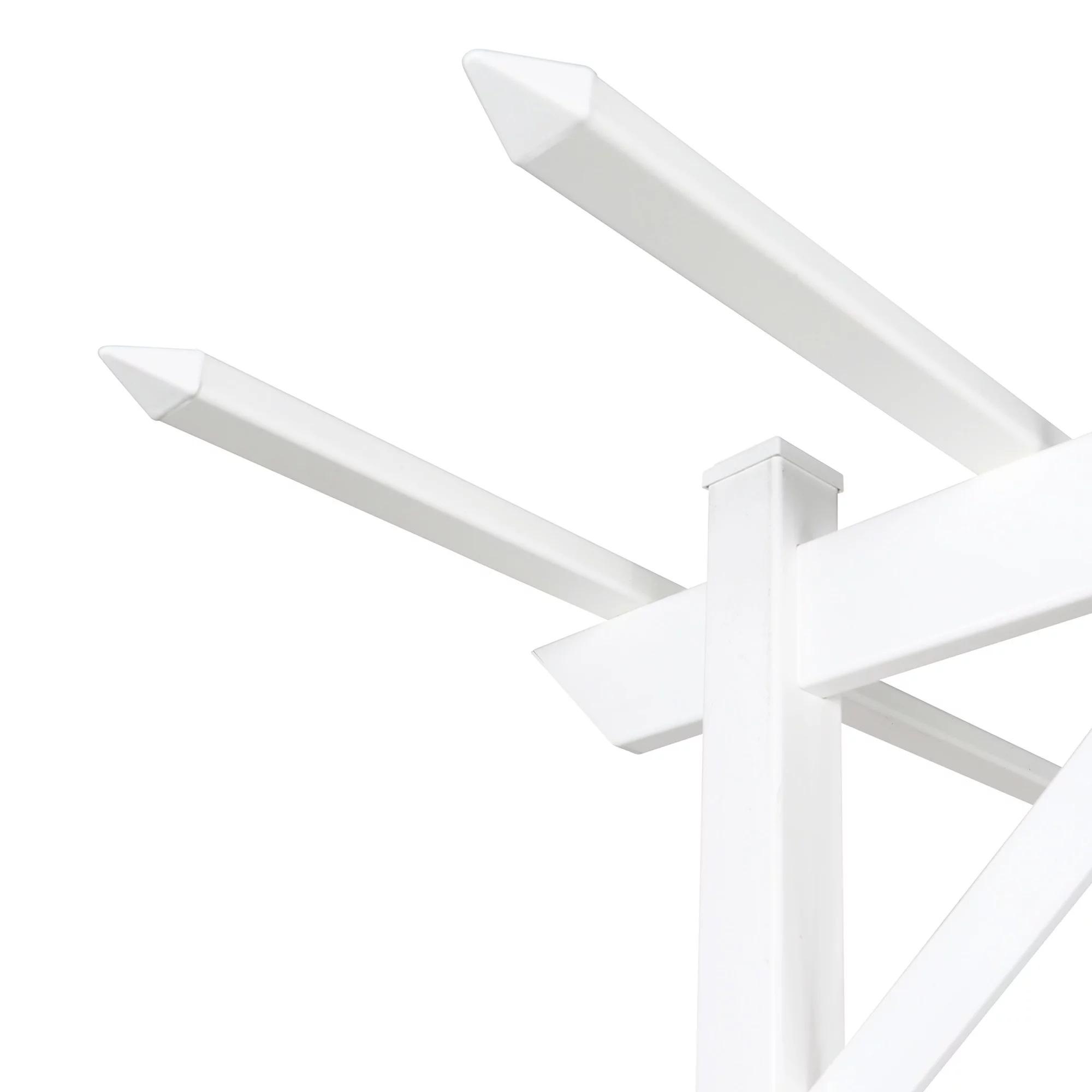 Pearington Arched Trellis Garden Arbor, White PVC
