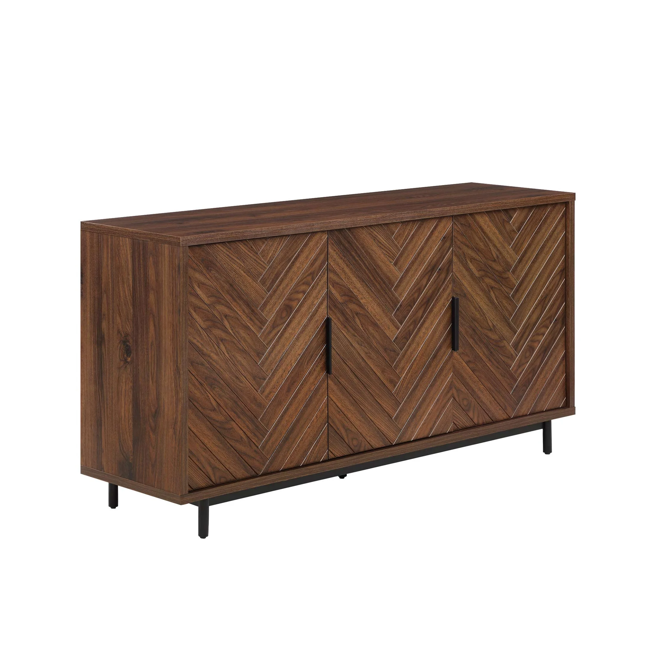 Better Homes & Gardens Wyatt Geo TV Stand for TVs up to 70",  Walnut Finish
