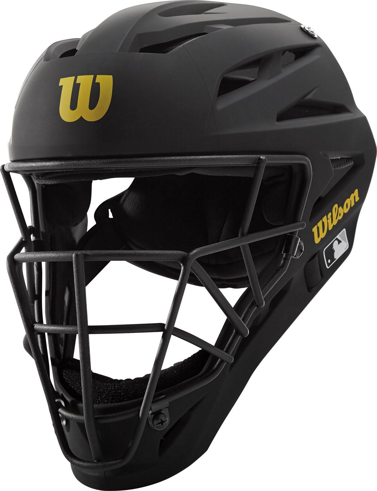 Wilson Pro Stock Titanium Umpire Helmet, Black, 7x22-7 1/2x22