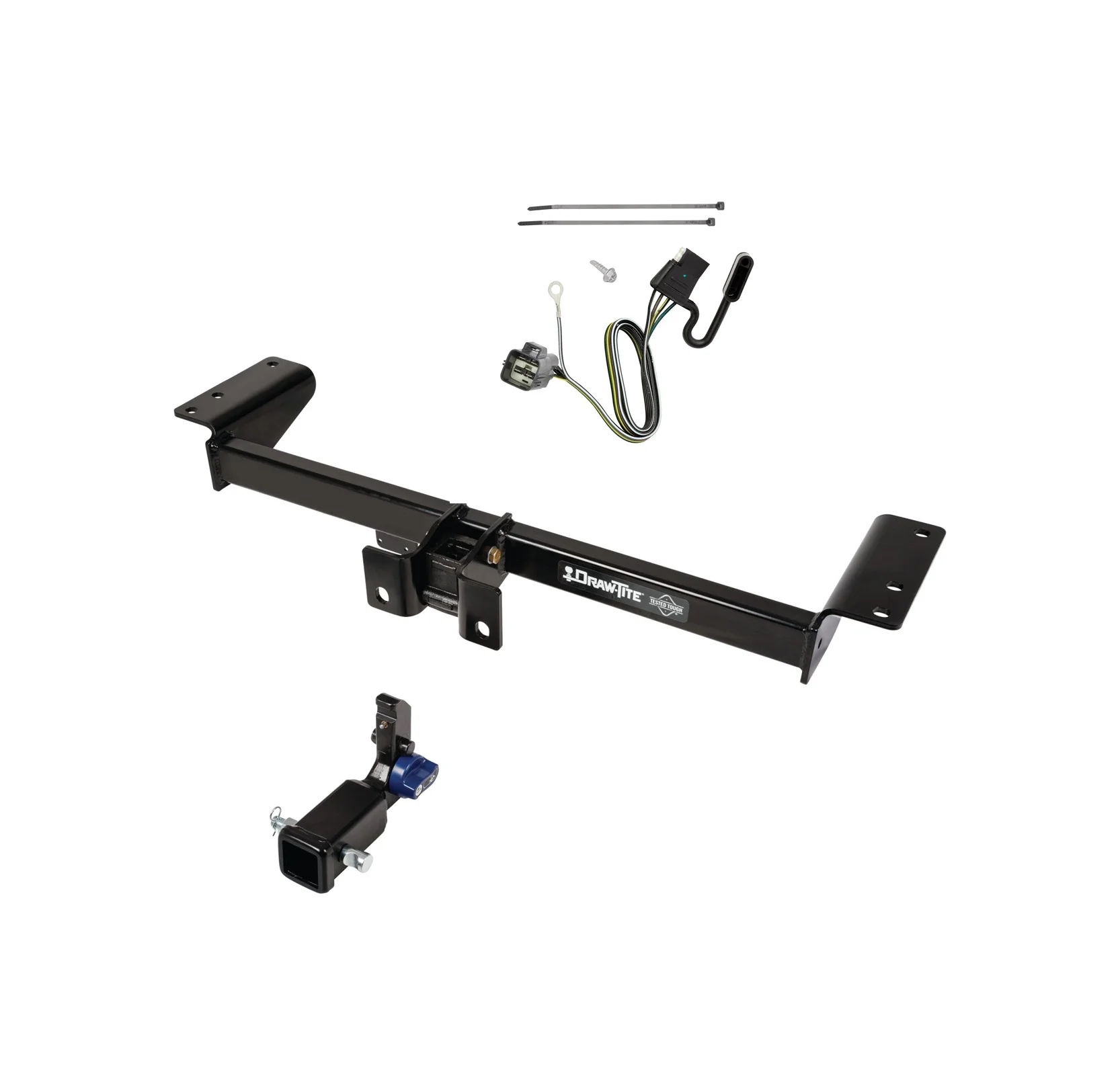 2017-2023 Cadillac XT5 Draw-Tite Hidden Hitch? Completely Hidden Trailer Hitch 2-Inch Removable Receiver, Black w/ Plug-n-Play Wiring Kit 76924 - Curated Treasures Market