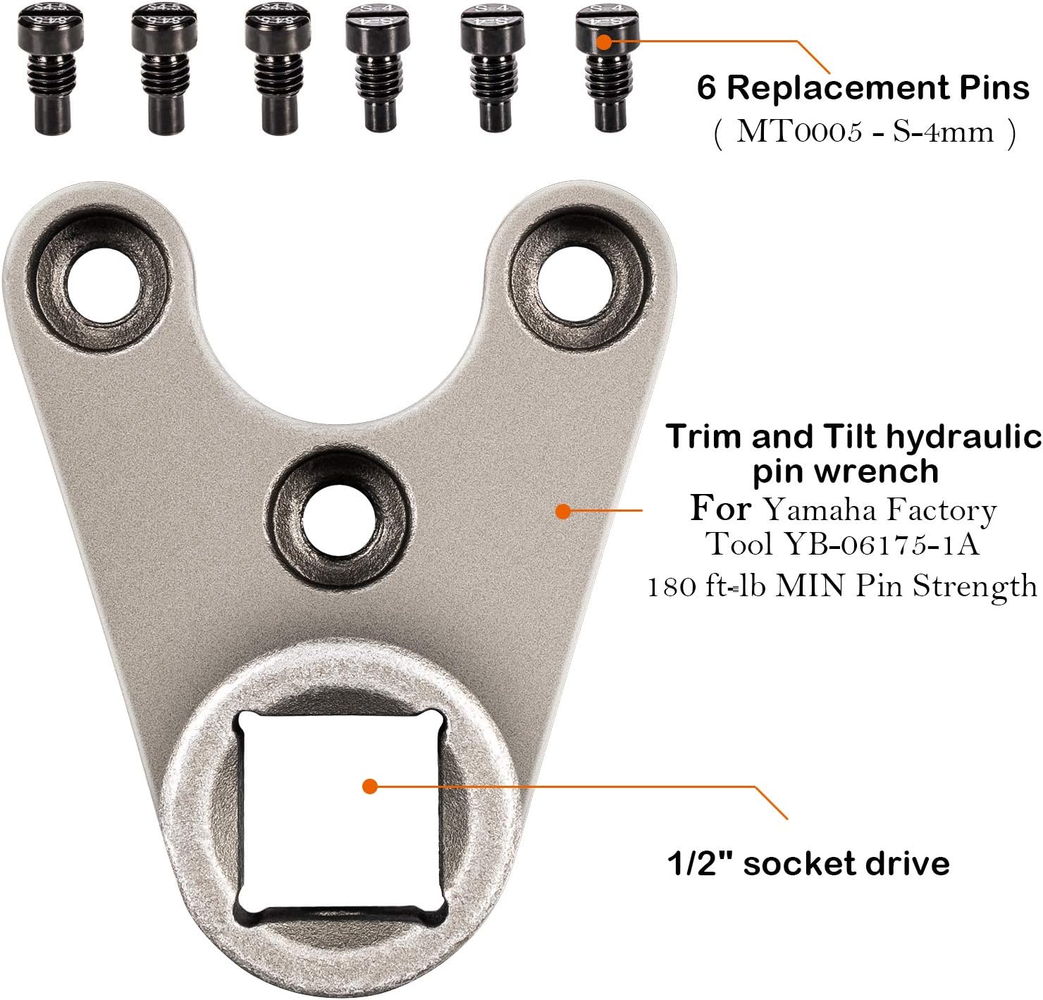 Outboard Trim/Tilt Pin Wrench Tools Set (MT0004 & MT0006 & MT0009) Fit for Yamaha Suzuki Johnson Evinrude Pack of 2
