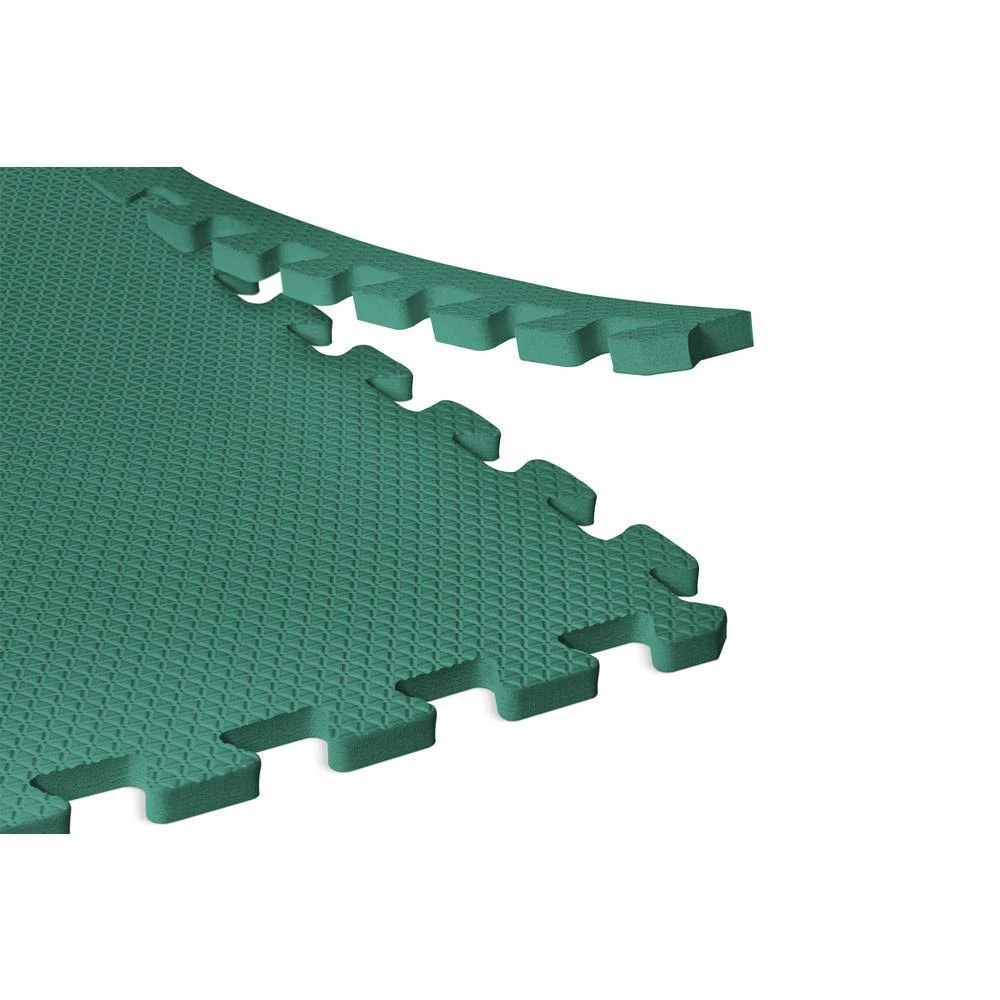 Norsk Dark Green 24 in. x 24 in. Eva Foam Non-Toxic Solid Color Interlocking Tile (24-Tile)