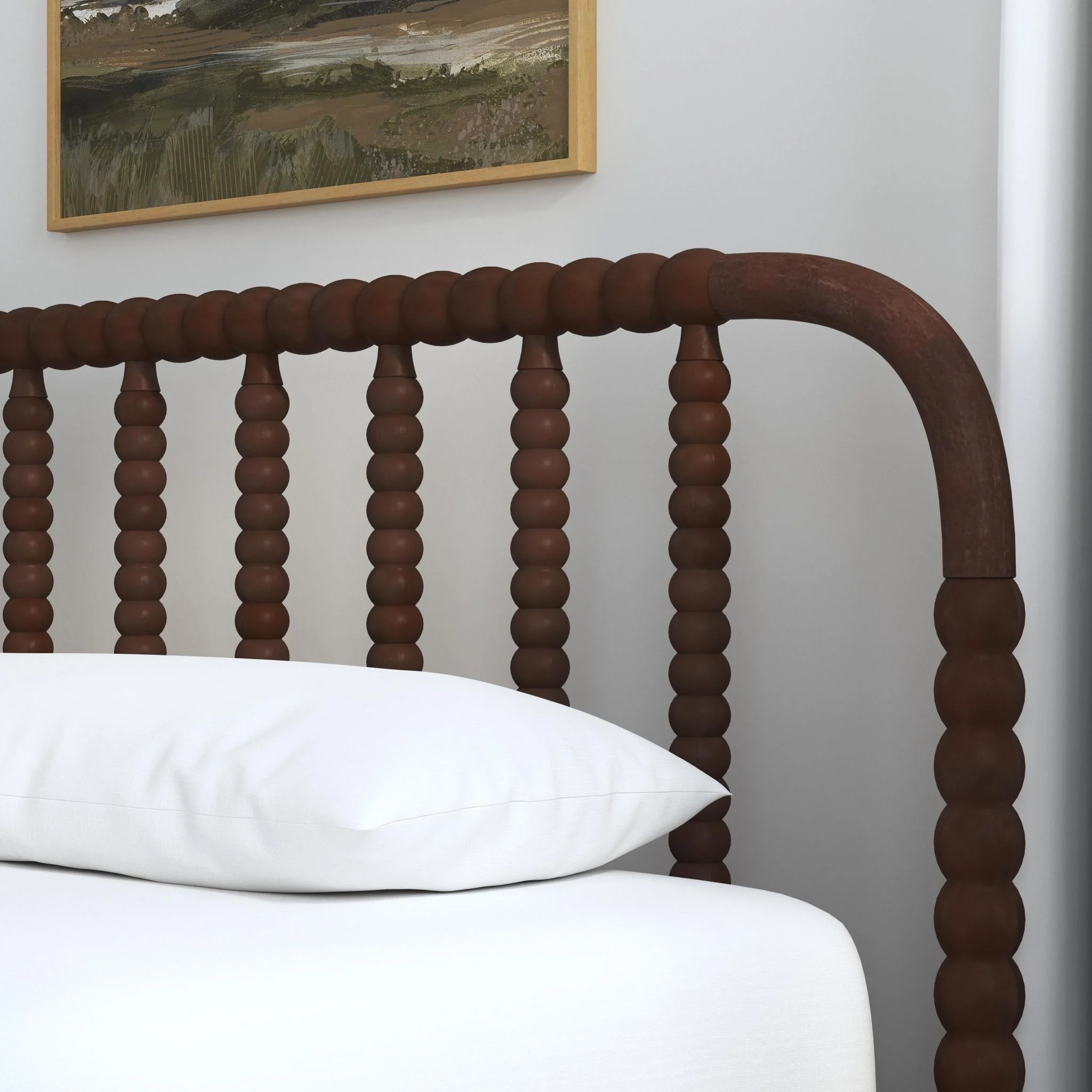 Spindle Brown Queen Bed