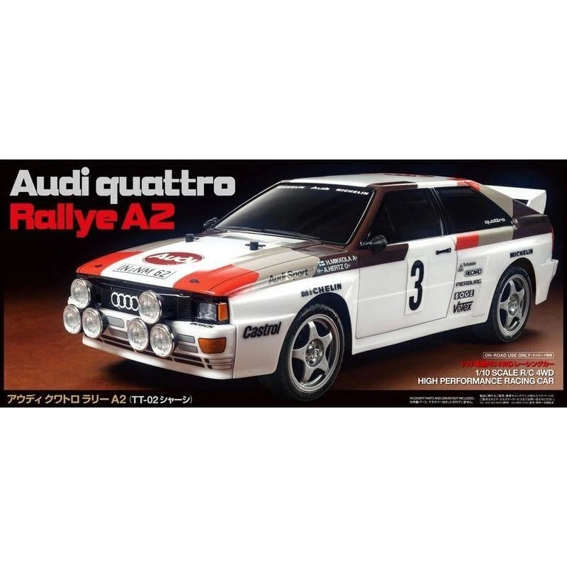 Tamiya 58667 - RC Audi Quattro A2 Rally Car Kit TT-02 Chassis