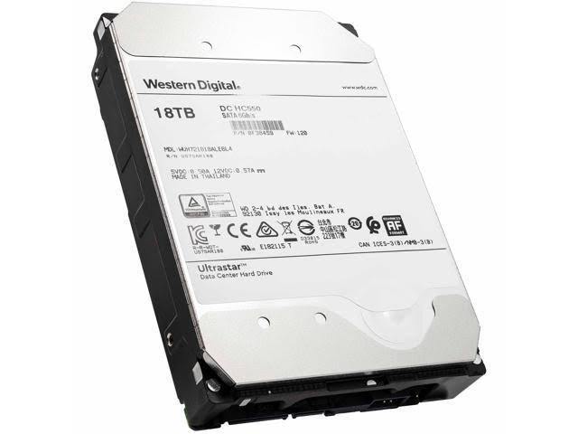 WD Ultrastar DC HC550 18 TB Hard Drive 3.5x22 Internal 512MB SATA 7200RPM 512e SE NP3 DC HC550 0F38459