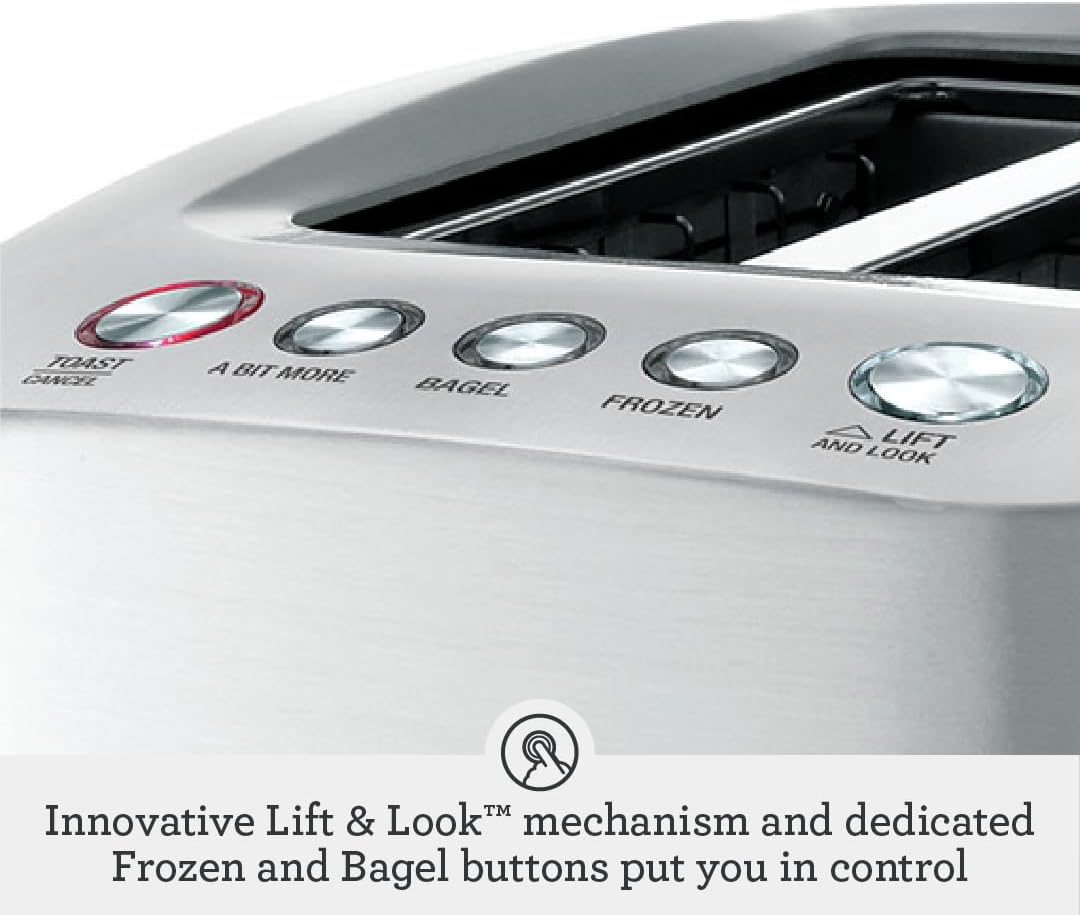 Breville Die-Cast Smart Toaster 2 Slice BTA820XL, Brushed Stainless Steel