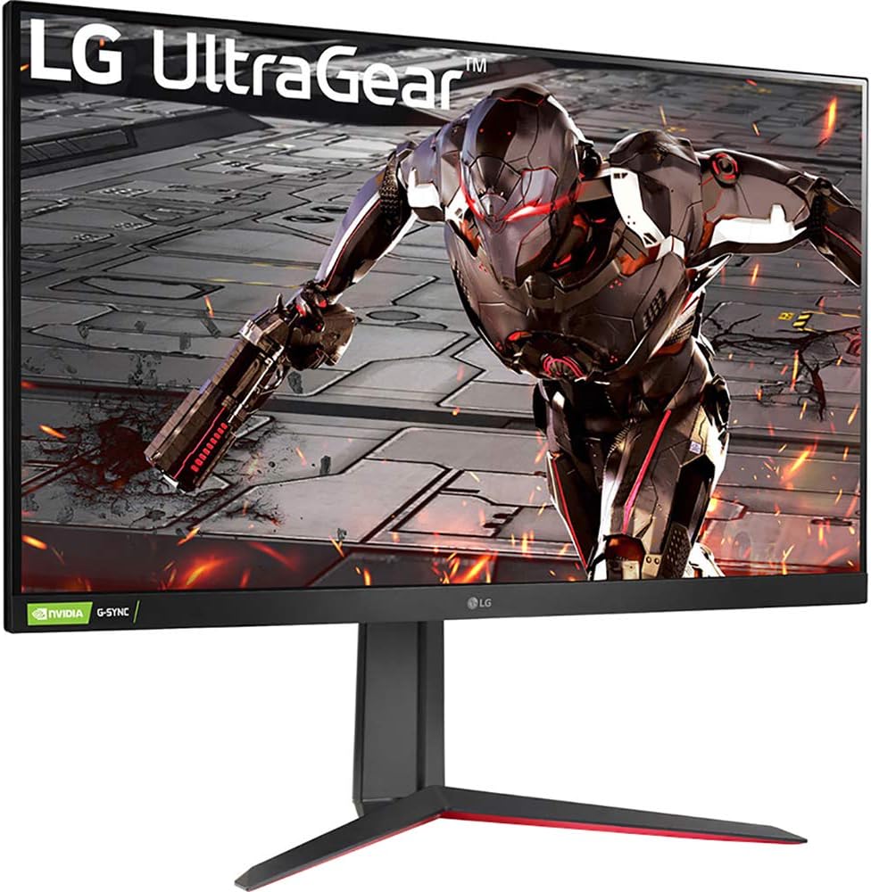 LG 32GN550-B 32 inch Ultragear FHD 165Hz HDR10 Monitor with G-SYNC Bundle with 2X 6FT Universal 4K HDMI 2.0 Cable, Universal Screen Cleaner and 6-Outlet Surge Adapter