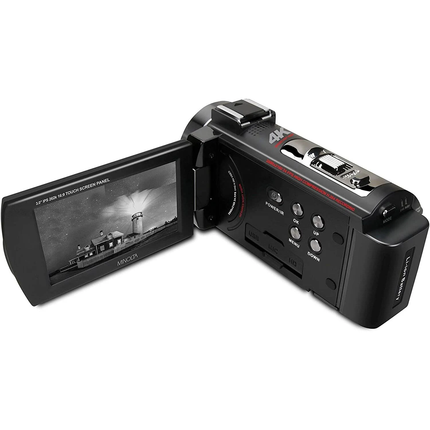 Minolta MN4K20NV 8.0 MP Ultra HD Camcorder - 4K