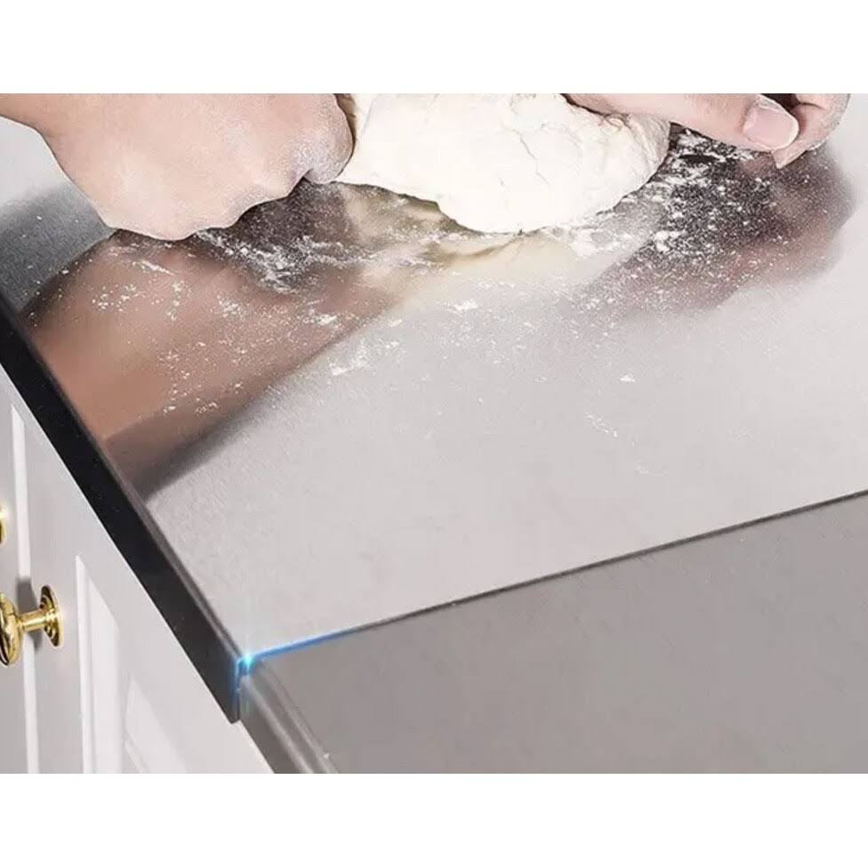 Extra Large 304 Heavy Duty Stainless Steel Chopping Board, Cutting Board for Meat Vegetable Fruit Fish Cheese, Easy to Clean - 2