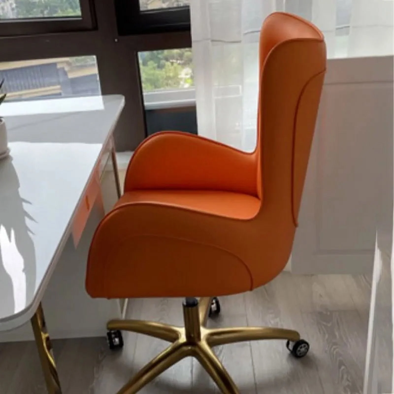 Design Mobile Desk Chair Computer Ergonomic Reading Throne Leather Chair Accent Portable Fishing Chaise Bureau Furniture T50BY