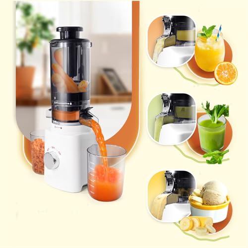 Masuto Juicer, Masuto Slow Juicer, Masuto Blender, Masuto Ms Healthy Juicer,Powerful Slow Cold Press Juicer with Large Feed Chute,Juicer Electric Citrus Juicer Machine for Vegetables and Fruits