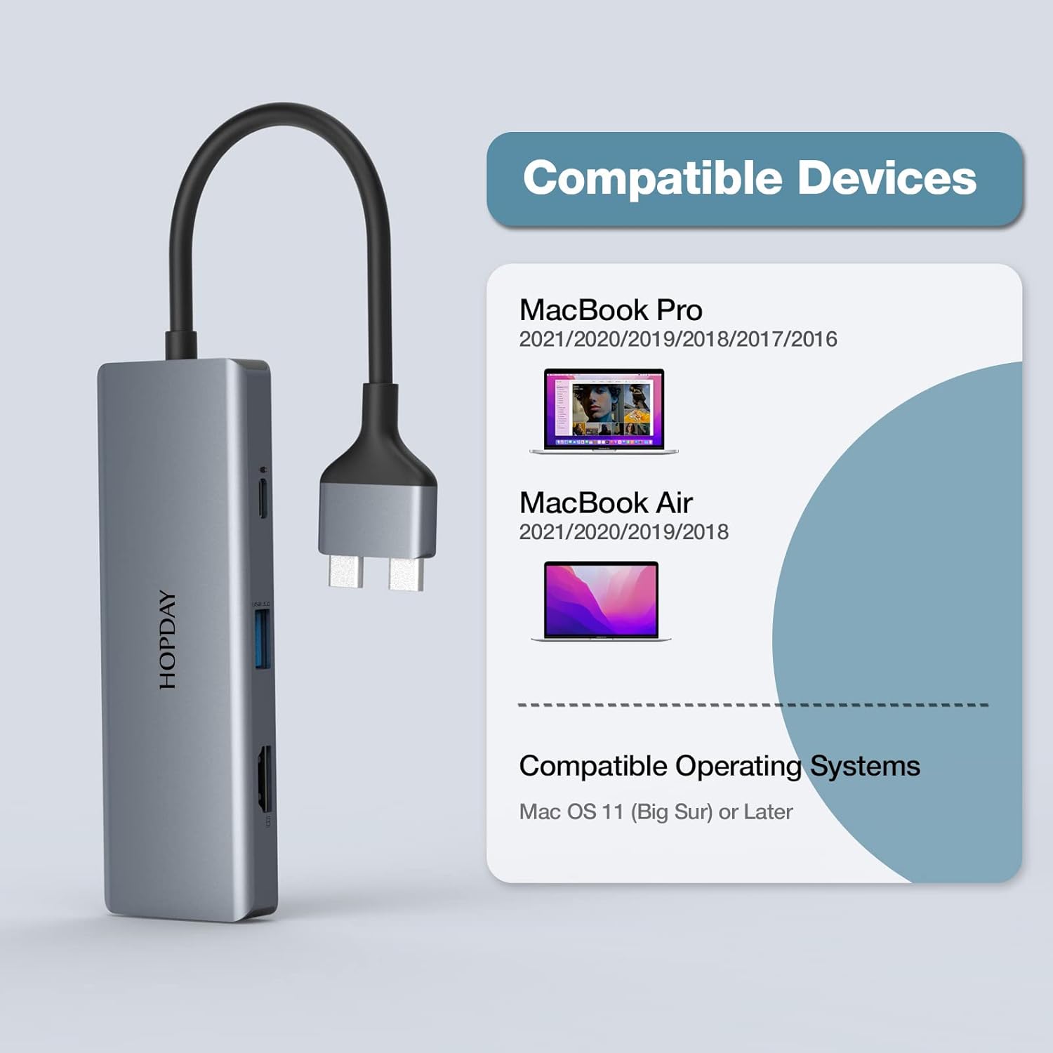 USB C Hub, MacBook Pro Docking Station 9 in 2 USB C Adapter Triple Display with 4K HDMI for MacBook Pro Air Dongle Accessories (100W PD, USB 3.0 SD/TF Card Reader 3.5mm Audio)