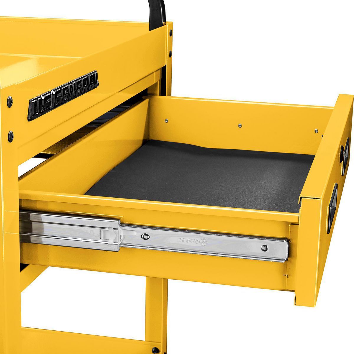 U.S. GENERAL 30 in., 1-Drawer Service Cart, Yellow
