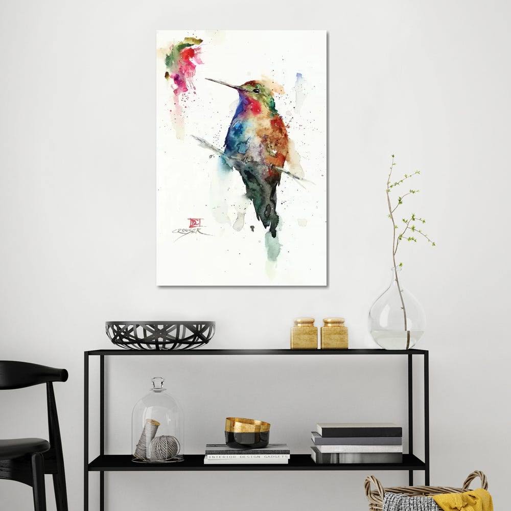 Dean Crouser Paintings on Canvas Art - Agate Print ( Animal Art u003E Birds u003E Hummingbirds art)