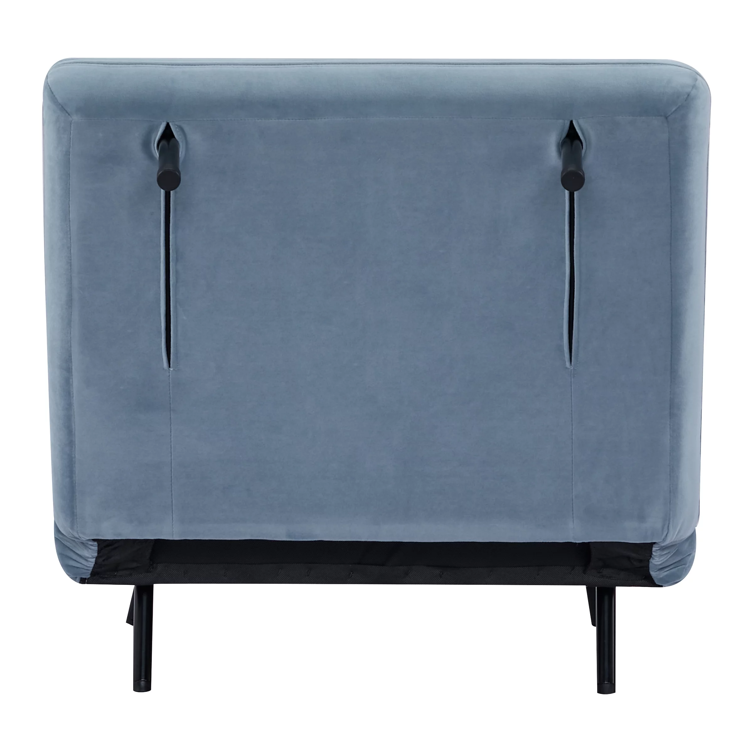 A&D Home Kahlo 30" Convertible Futon Chair, Velvet Blue