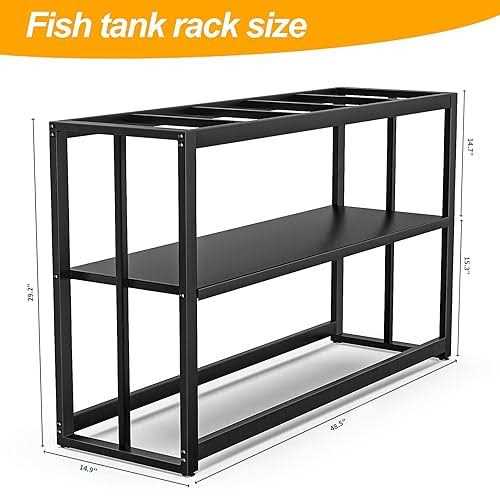 Akenow 55-75 Gallon Fish Tank Stand with Storage Shelf, 48.5 x14.9 x 29.2 Inch Aquarium Stand, Turtle Tank, Reptile Terrariums and Breeder Tank - Pet Supplies online store