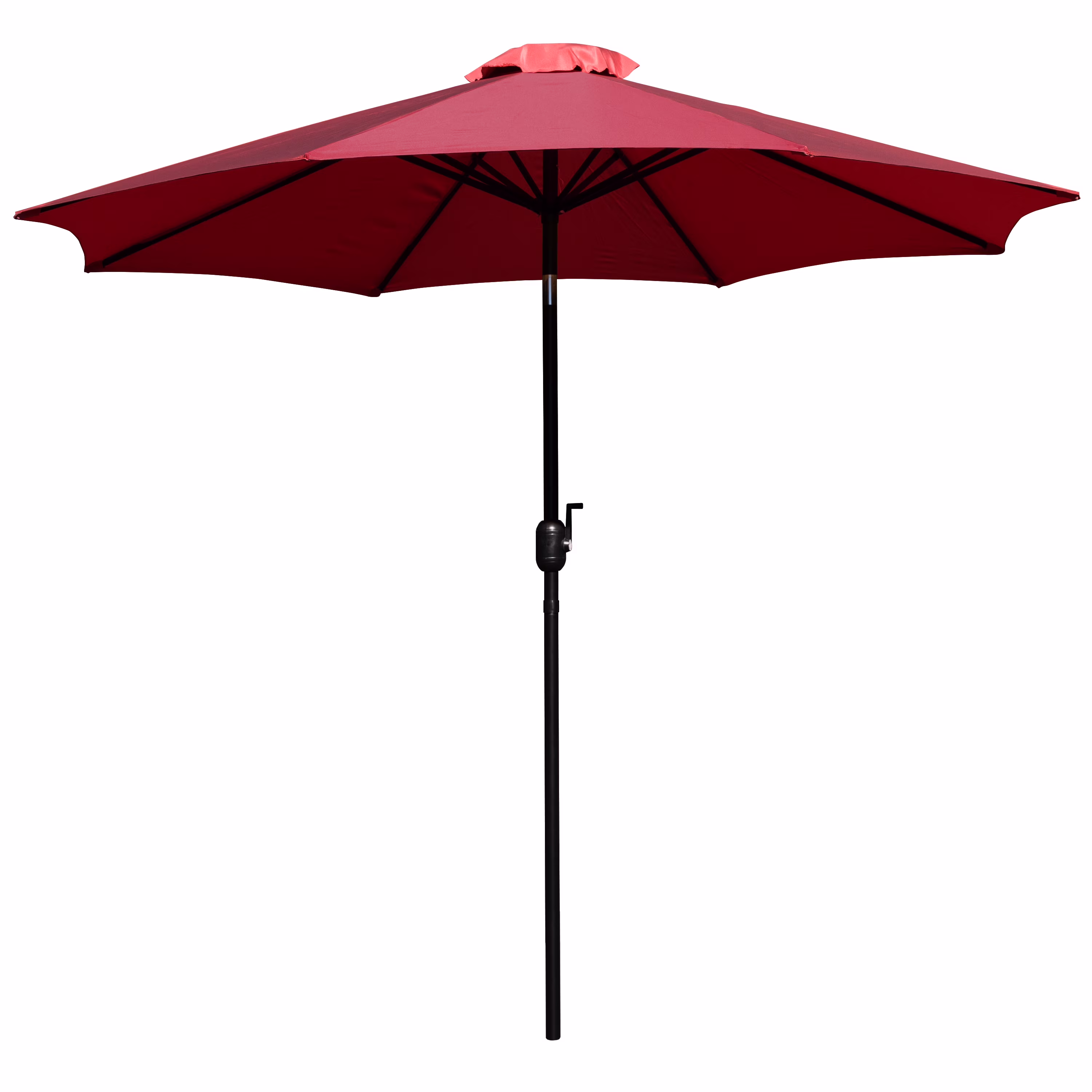 Flash Furniture Kona Red 9 FT Round Umbrella with 1.5" Diameter Aluminum Pole with Crank and Tilt Function