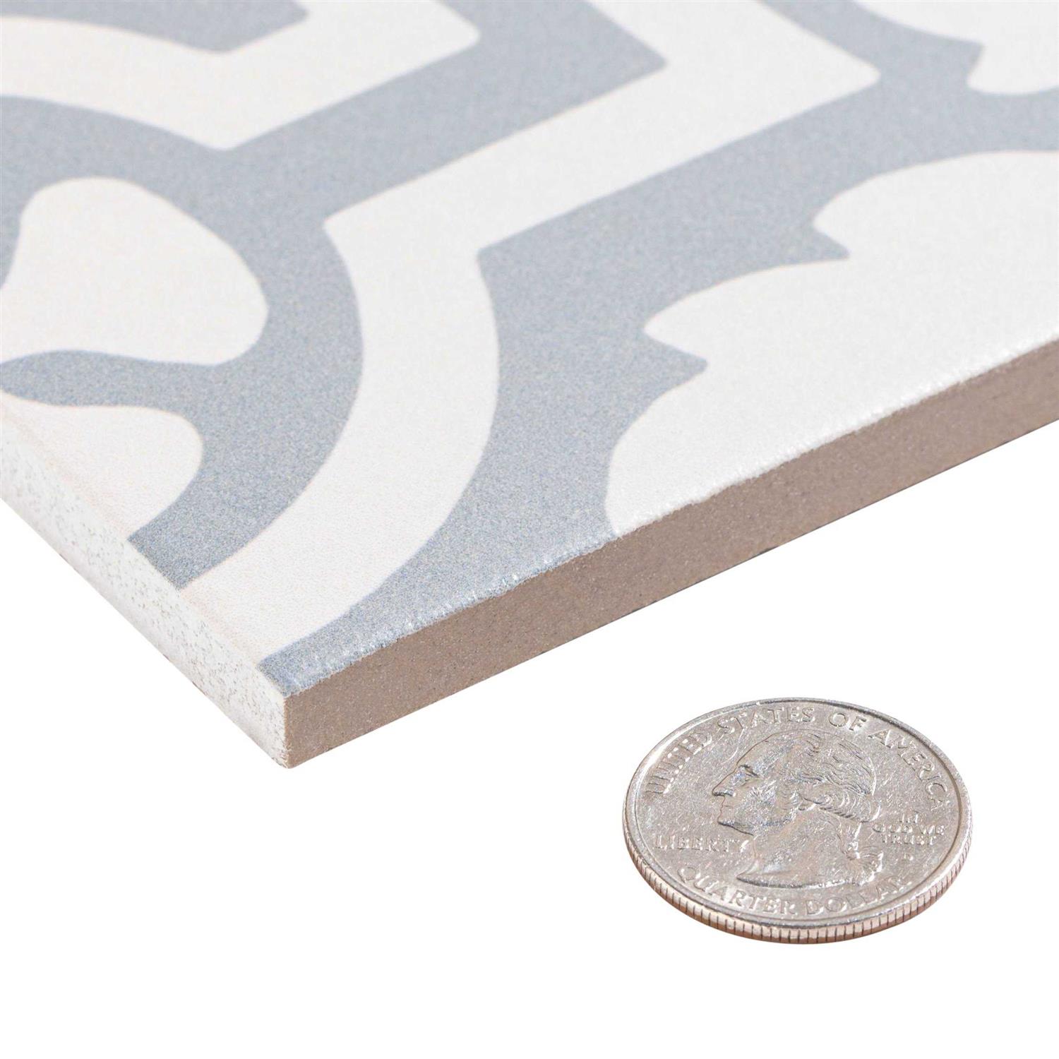 Andova Bliss Tan/White 8 in. x 8 in. Porcelain Matte European Floor and Wall Tile - Shop Hardware Tools Online Store