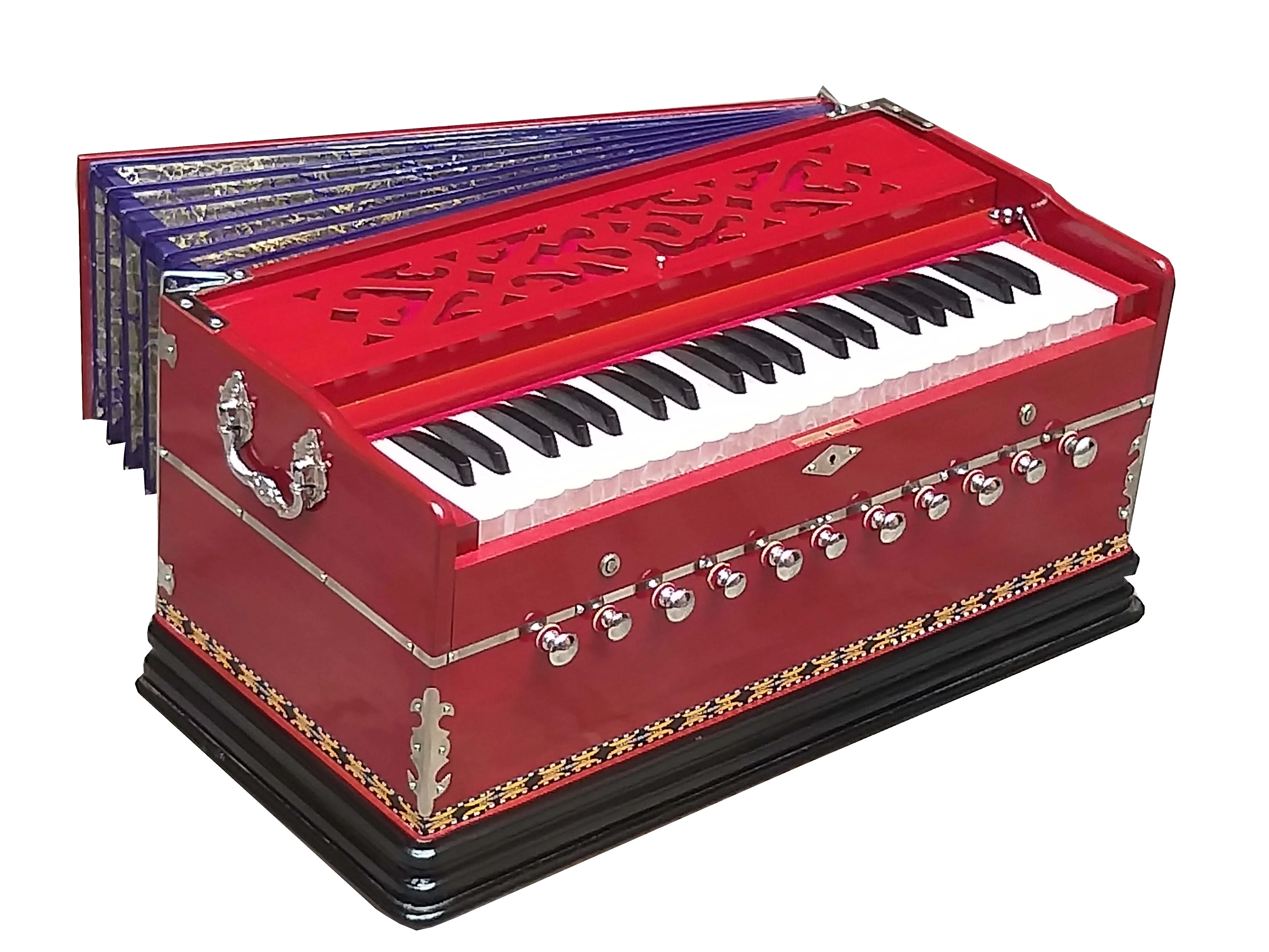 Harmonium~9 Stops~3 Octaves~7 Fold Bellow~42 Keys~Bhajan~Kirtan - Curated Treasures Market