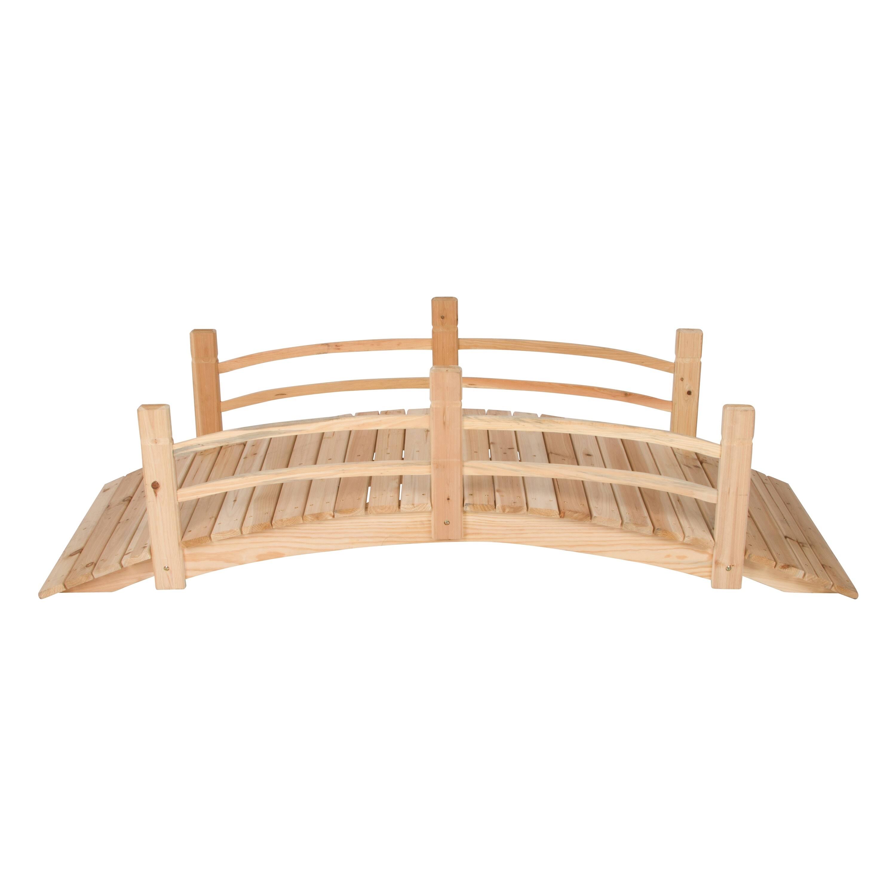 Shine Company 5 ft. Cedar Garden Bridge - Natural