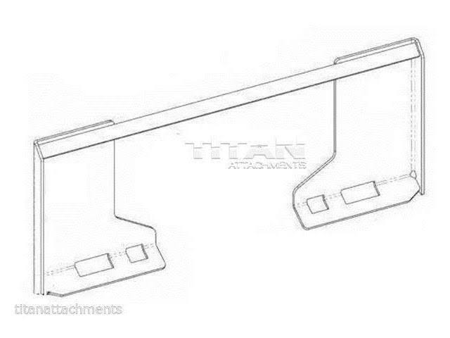 Titan Attachments 5/16x22 Quick Tach Loader Cut Out Universal Mount Plate Skid Steer Bobcat Kubota
