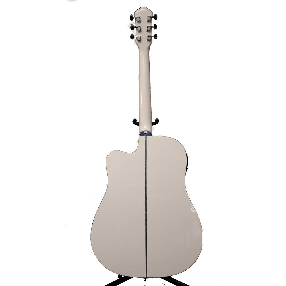 Oscar Schmidt OG2CE-WH Dreadnought Acoustic/Electric Guitar, White