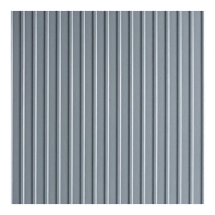 G Floor 7.5& x 17& Ribbed Roll-Out Vinyl Garage Flooring in Slate Grey