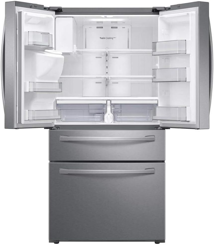 SAMSUNG RF24R7201SR 23 cu. ft. Counter Depth 4-Door French Door Refrigerator with FlexZone(TM) Drawer in Stainless Steel