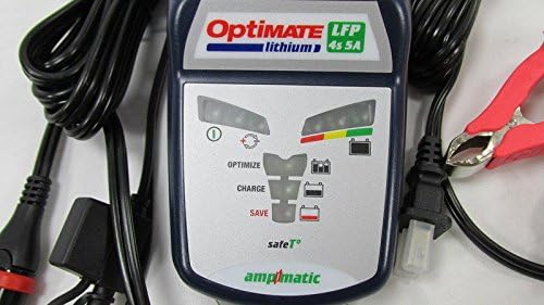 Optimate TM-291 5 Amp HIGH POWER LiFePO4 LFP 12 Volt Lithium Battery Charger Maintainer RECOVERY SYSTEM Tender - Automatic - CAPABLE OF RECOVERING LITHIUM BATTERIES