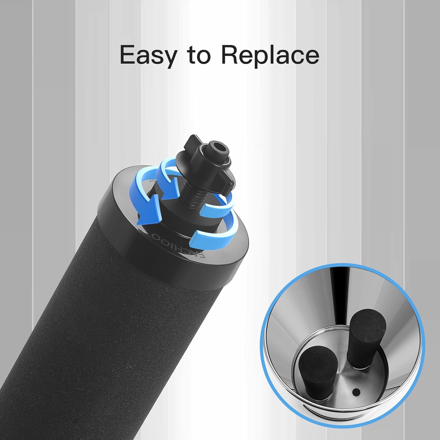 Gravity-fed Water Filter System and 4 Filters (2 Ceramics Filters and 2 Black Carbon Filters)