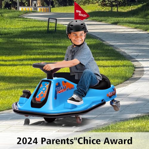 24V Electric Drifting Go Kart for Kids with High/Low Speed, 360 Degrees Rotating Ride On Drift Car, Ride On Drift Car Toys Vehicles, Crazy Cart for Kids 6-12 Years Old, Red